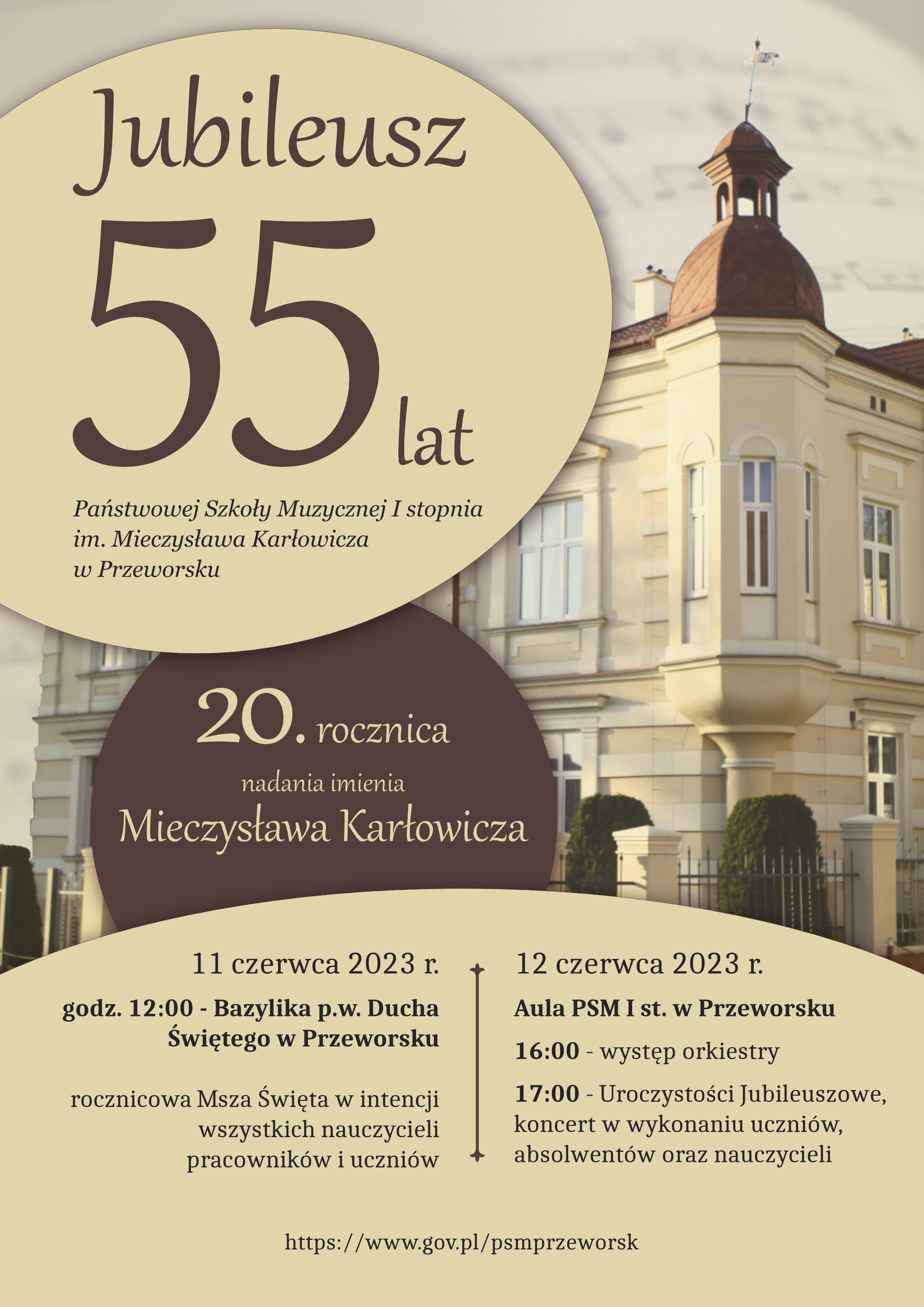 plakat 55 lat PSM I st. w Przeworsku