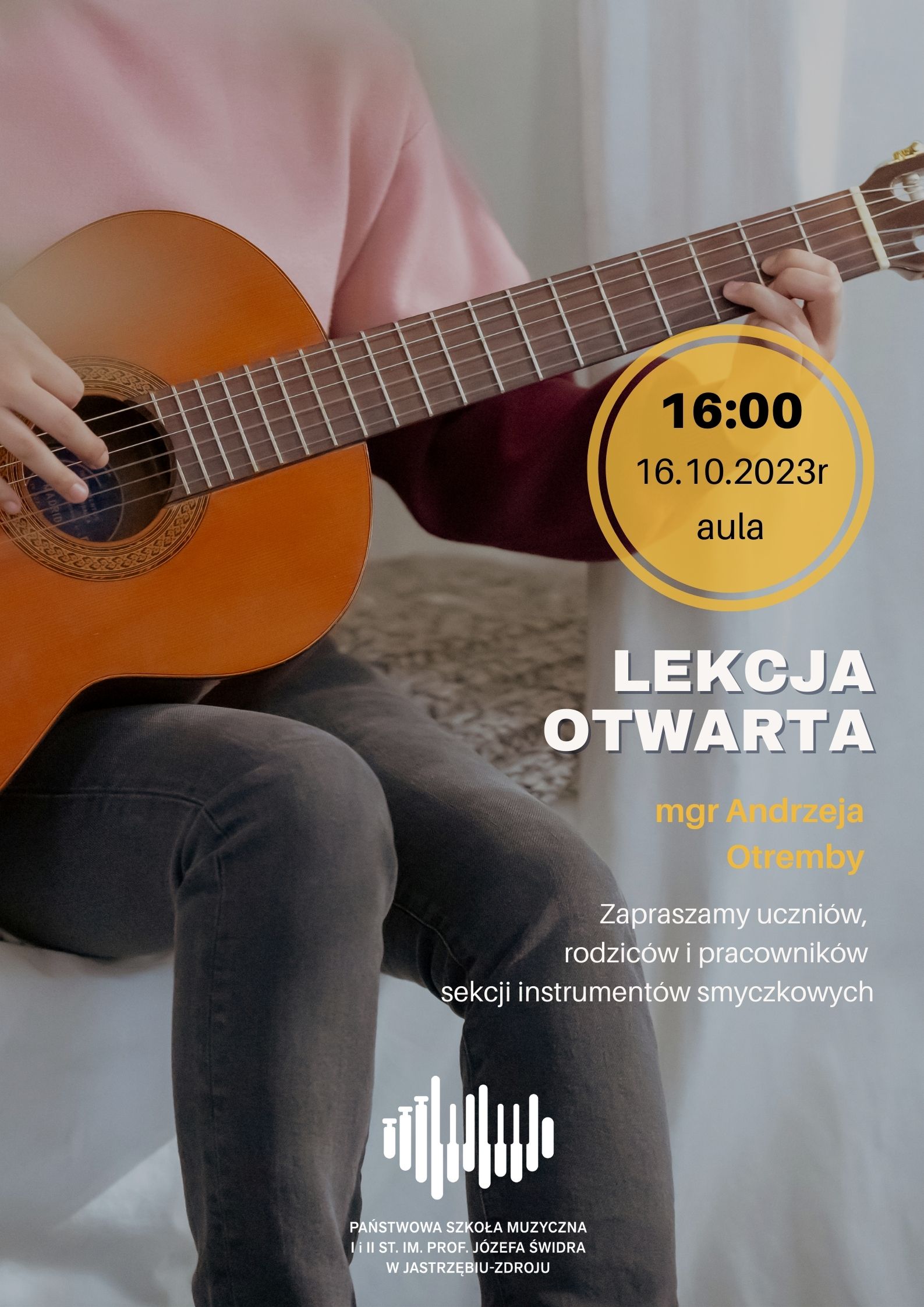 Plakat- lekcja otwarta 16.10.2023