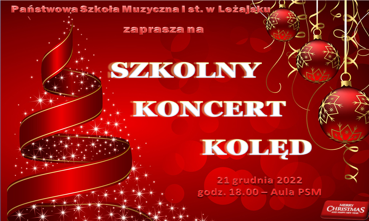 Plakat - Szkolny Koncert Kolęd