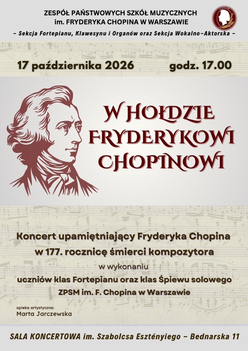 Afisz - 17.10.2026 - Koncert Chopinowski