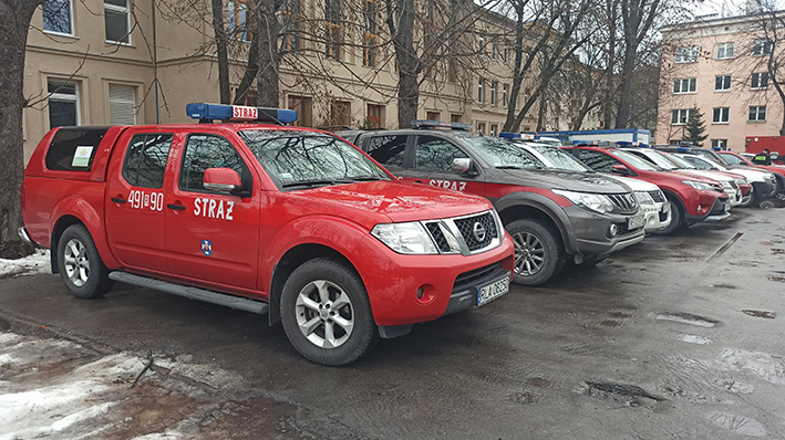 Wyjazd polskich strażaków na Słowacje. Samochody operacyjne
