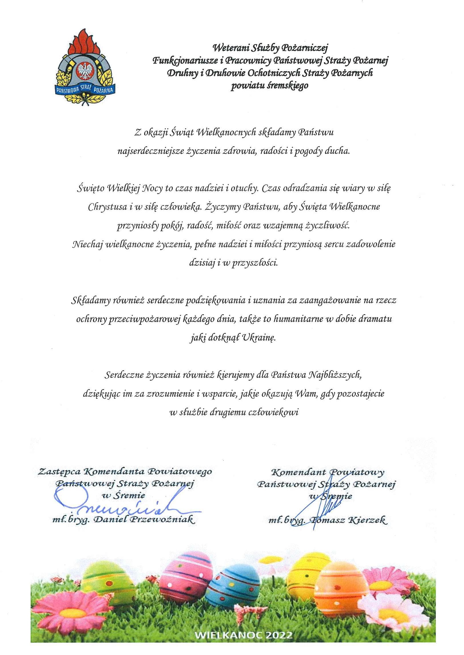 Życzenia Wielkanocne 2022