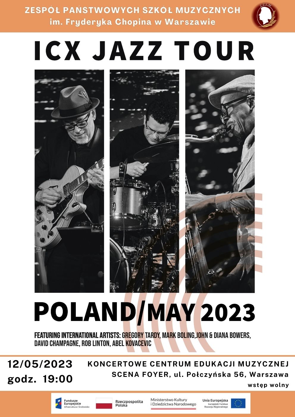 ICX JAZZ TOUR - koncert, 12.05.2023, godz. 19.00, KCEM, Scena Foyer