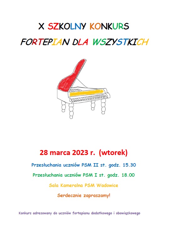 X Szkolny Konkurs - Fortepian dla Wszystkich
