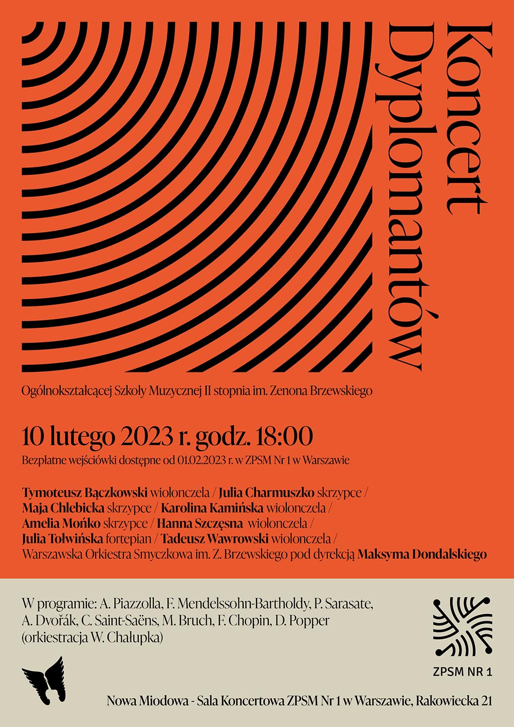 Plakat Koncert Dyplomantów Brzewski 2023