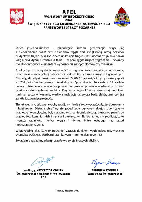 Apel Wojewody Świętokrzyskiego