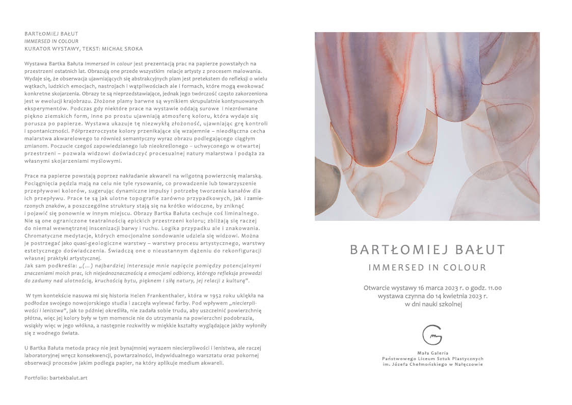 Zaproszenie do wystawy Bartłomieja Bałuta