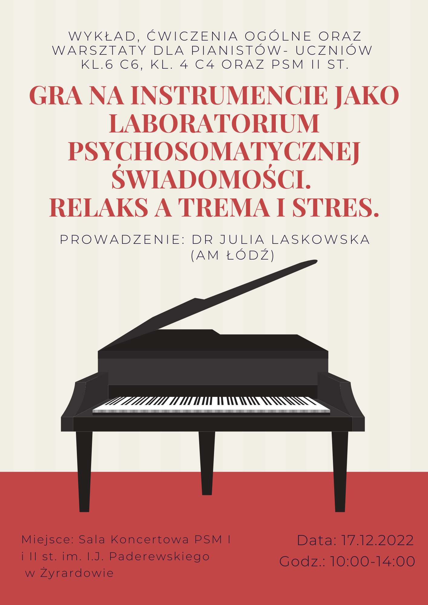 Plakat warsztaty 17.12.2022