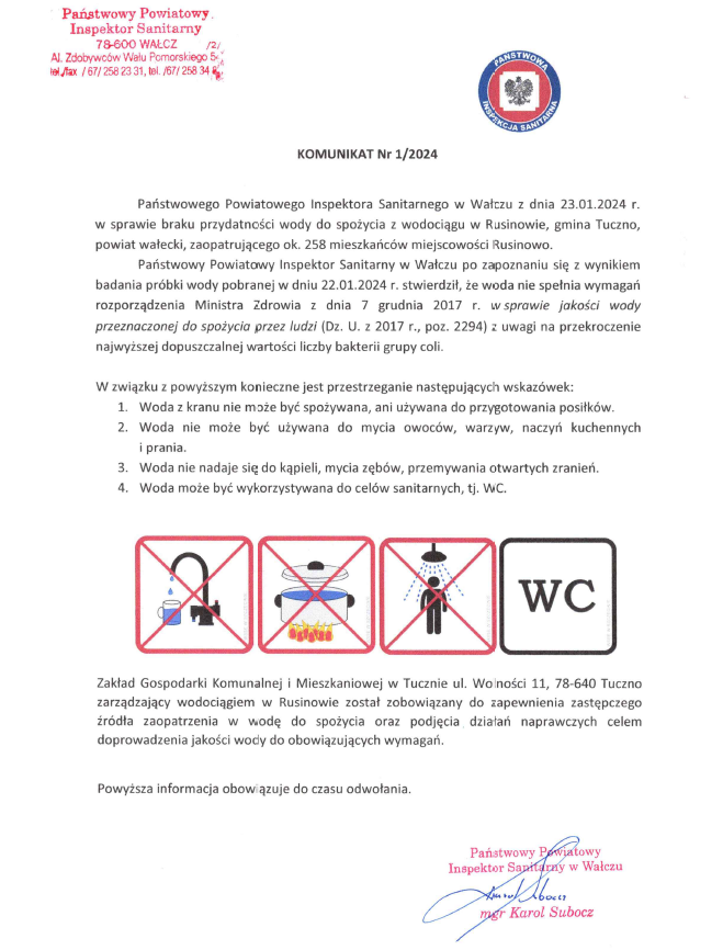 komuniakt nr 1 2024