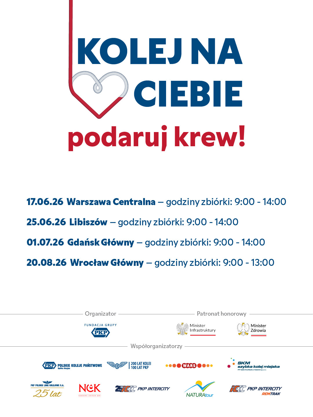 Kolej na Ciebie – podaruj krew! Ogólnopolska zbiórka krwi powraca.