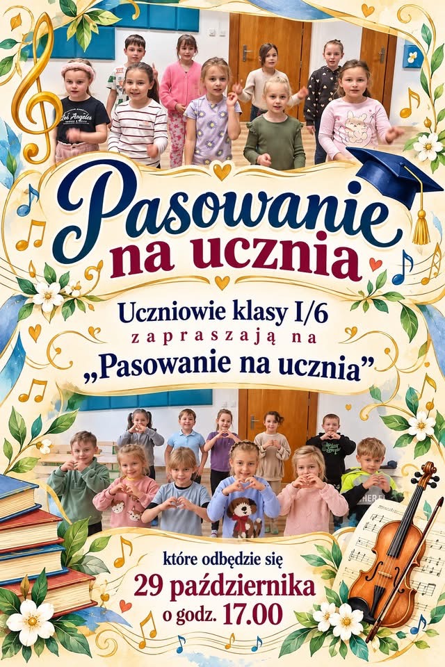 Pasowanie na ucznia 29 października g.17:00
