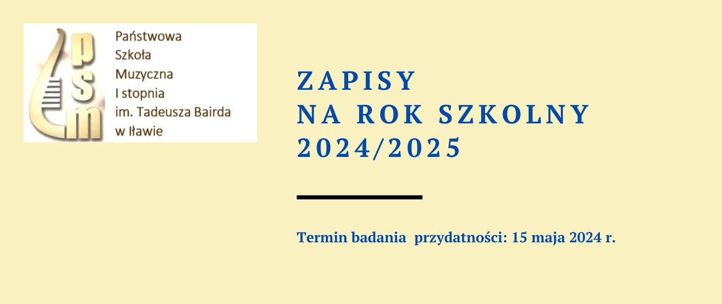 Plakat zapisy na rok szkolny 2024 2025 
