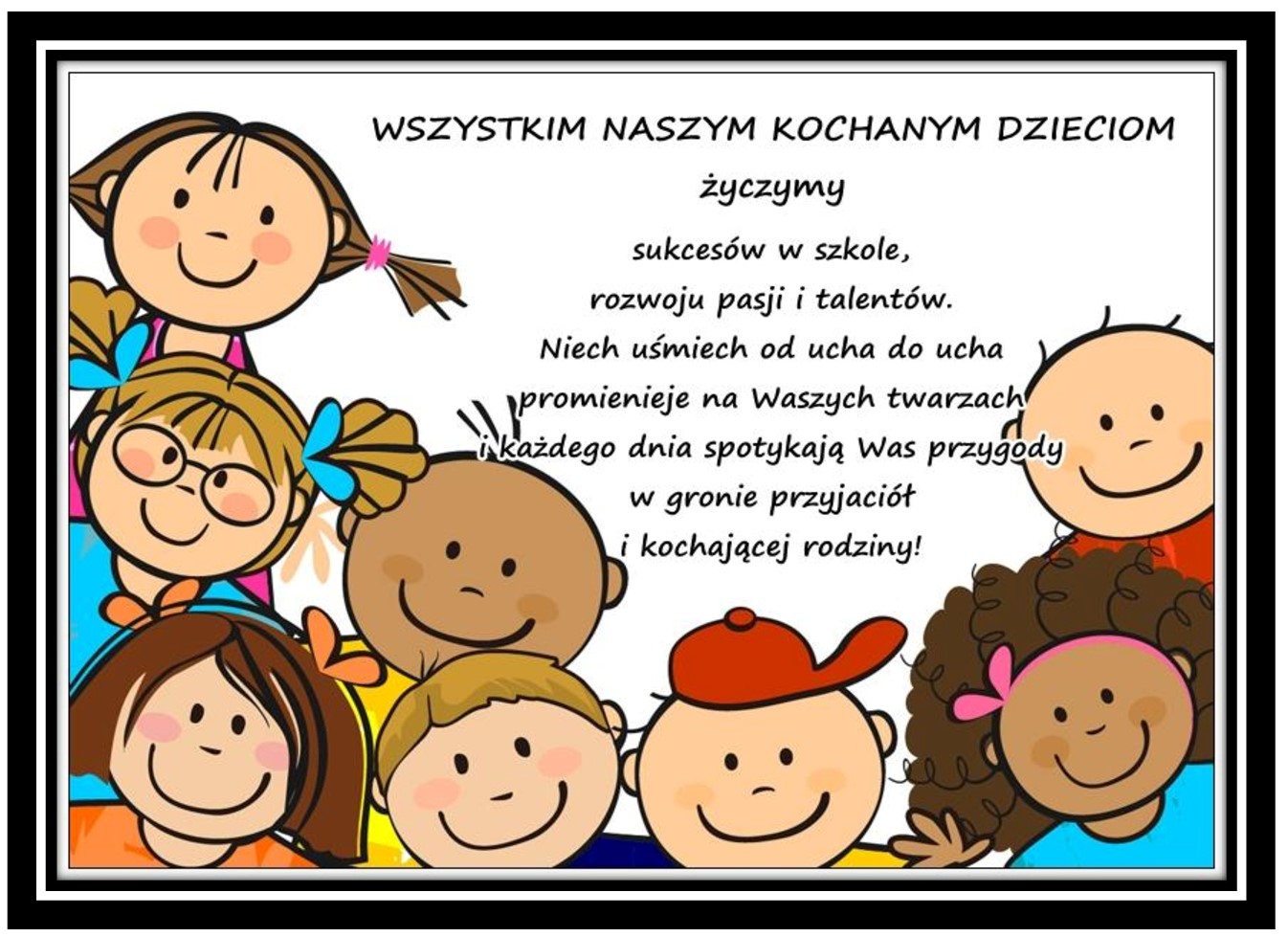 Plakat - Życzenia z okazji Dnia Dziecka