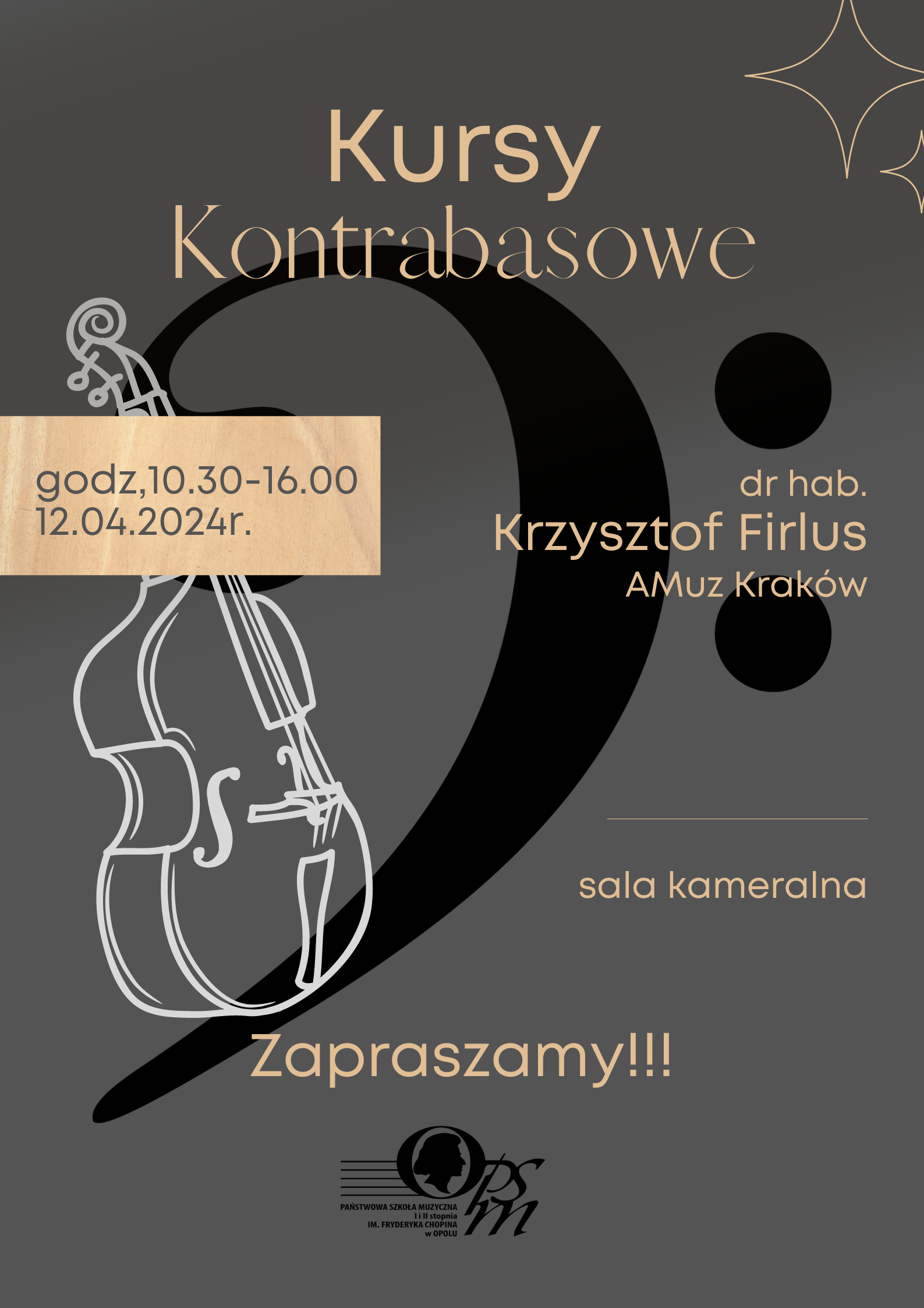 Plakat Kursu kontrabasowego