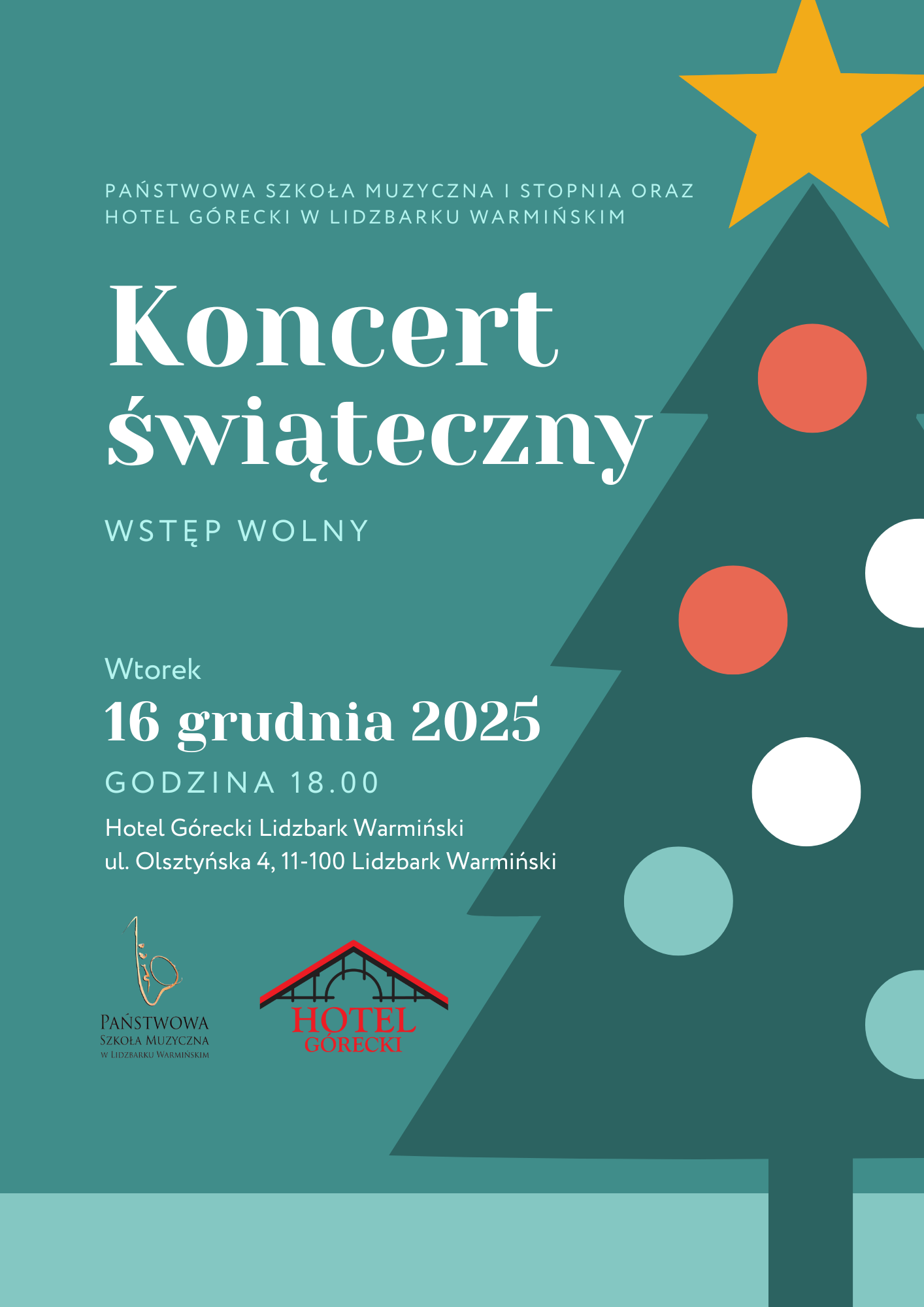 Koncert Świąteczny w Hotelu GÓRECKI