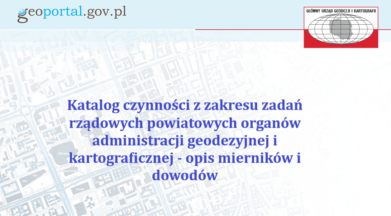 katalog czynności zadań rządowych z zakresu geodezji i kartografii