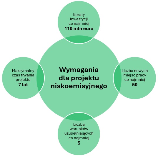 Zdjęcie symbolizuję gospodarkę o zerowej emisji netto. Na fotografii przedstawiono żarówkę w której rośnie roślina wolna od wszelkich zagrożeń dzisiejszego świata. Żarówka trzymana jest w dłoni. Nad żarówką narysowano siedem okręgów, w których przedstawiono za pomocą symboli rośliny, wodę, energię odnawialną w postaci wiatraków, recykling, słońce, zieloną energię oraz dwutlenek węgla. Tłem fotografii jest kolor zielony. 