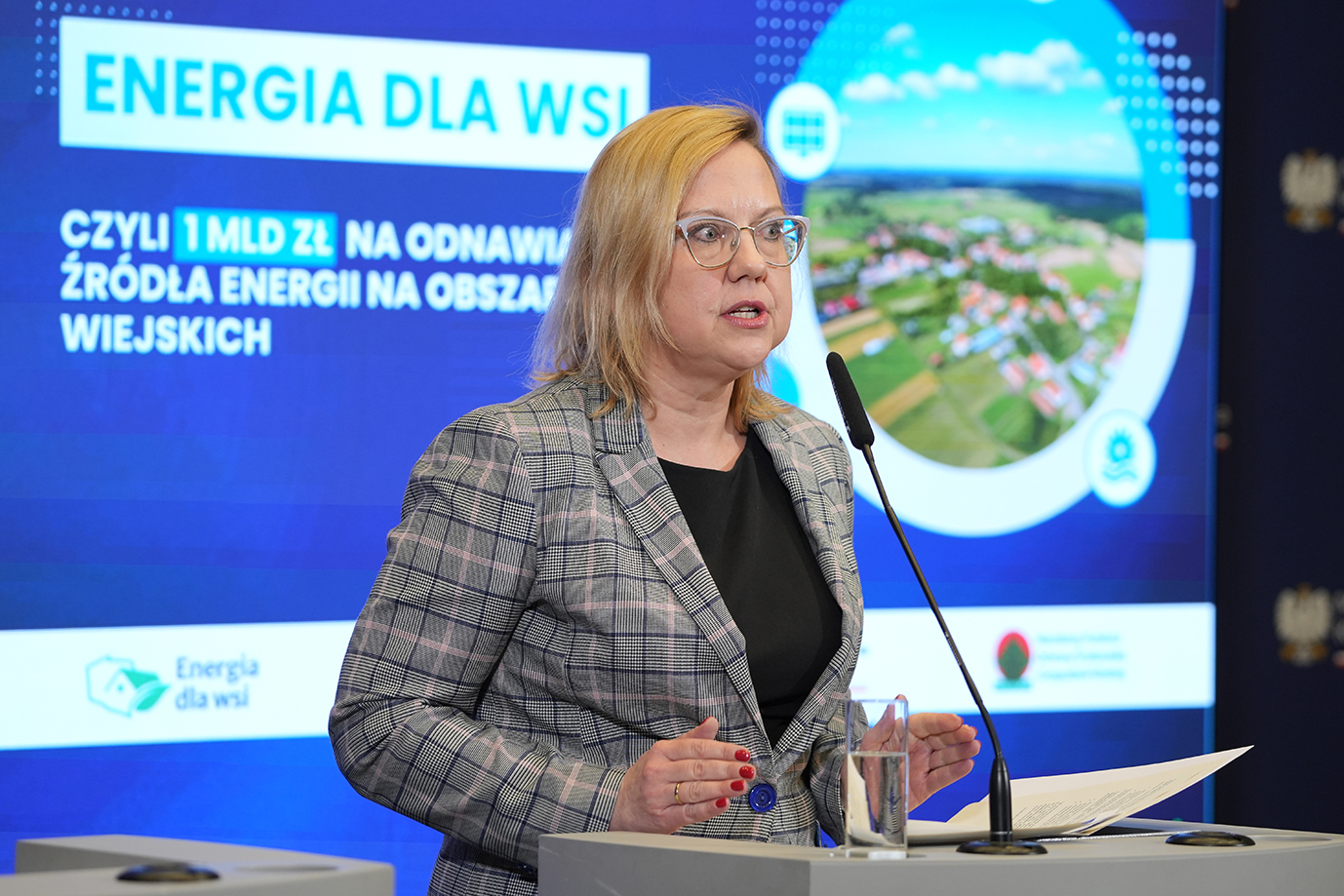 Minister Klimatu i Środowiska Anna Moskwa podczas wypowiedzi (fot. MRiRW)