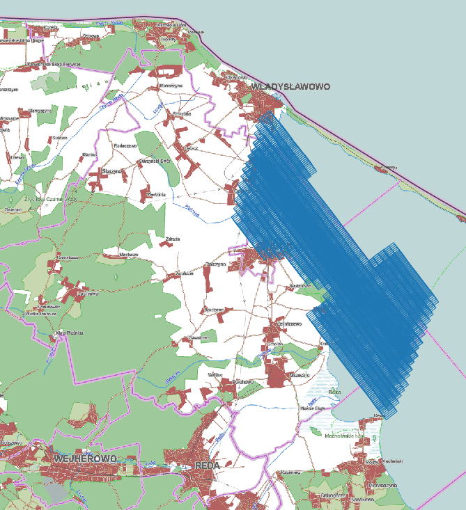 Ilustracja przedstawia zrzut ekranu z zasięgiem nowo przyjętych danych