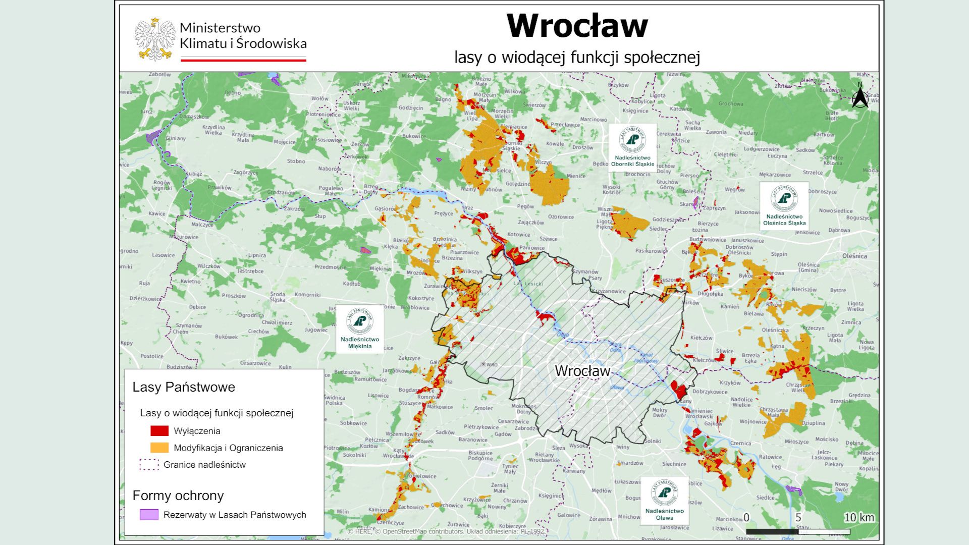 mapa lasy społeczne Wrocław