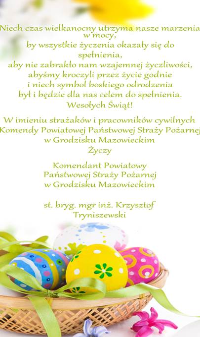 Tekst życzeń wielkanocnych