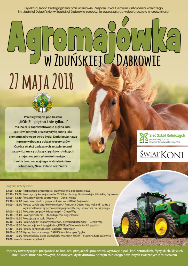 AGROMAJÓWKA W ZDUŃSKIEJ DĄBROWIE 27 MAJA 2018 ROKU
