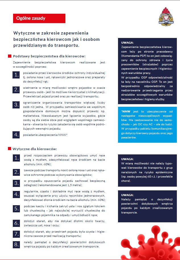 Plik pdf znajduje się poniżej w materiałach - Wytyczne dla PSP/OSP w zakresie transportu pacjen-tów do punktów szczepień jak i personelu medycznego do pacjentów
