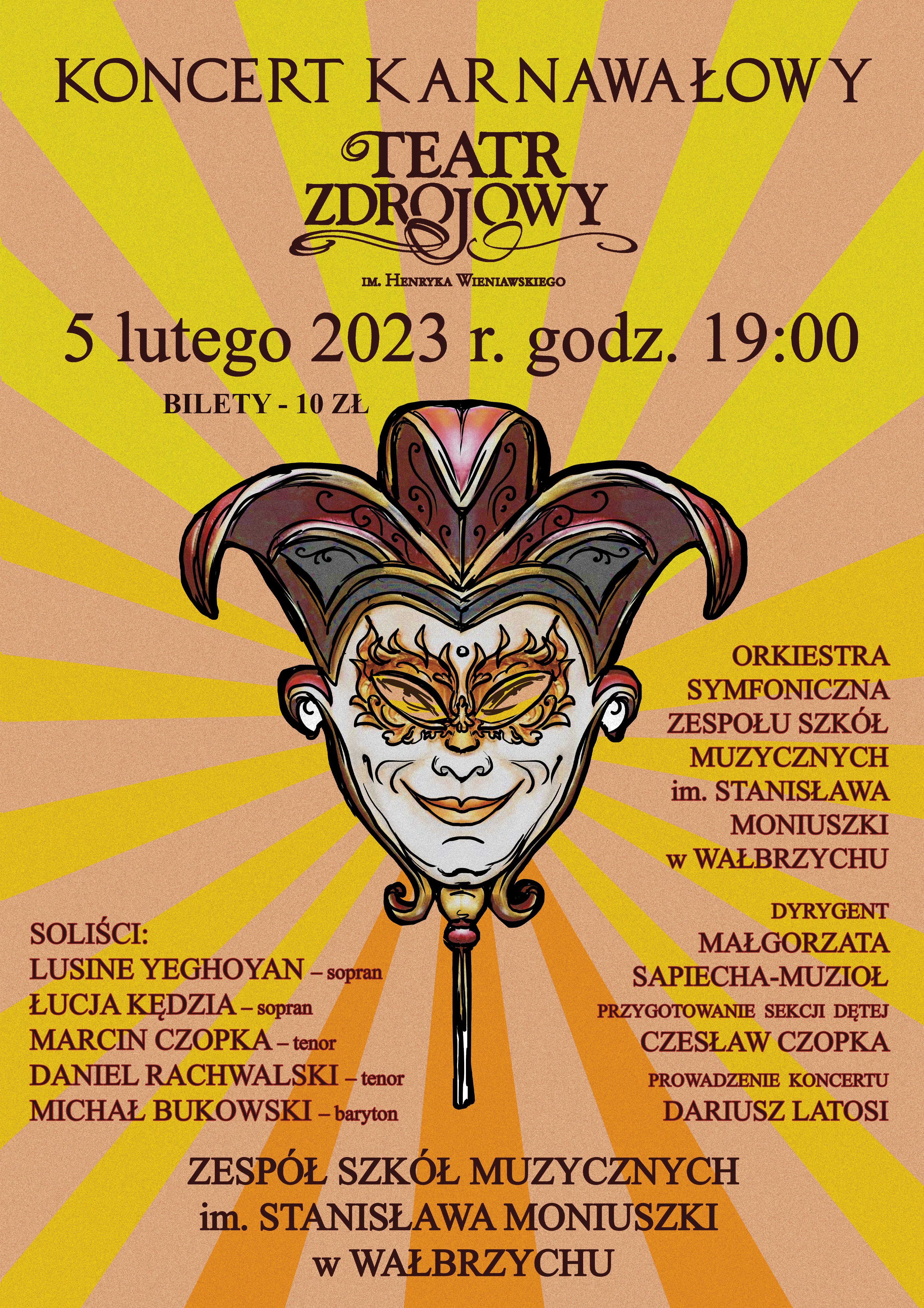 Plakat na koncert karnawałowy 2023
