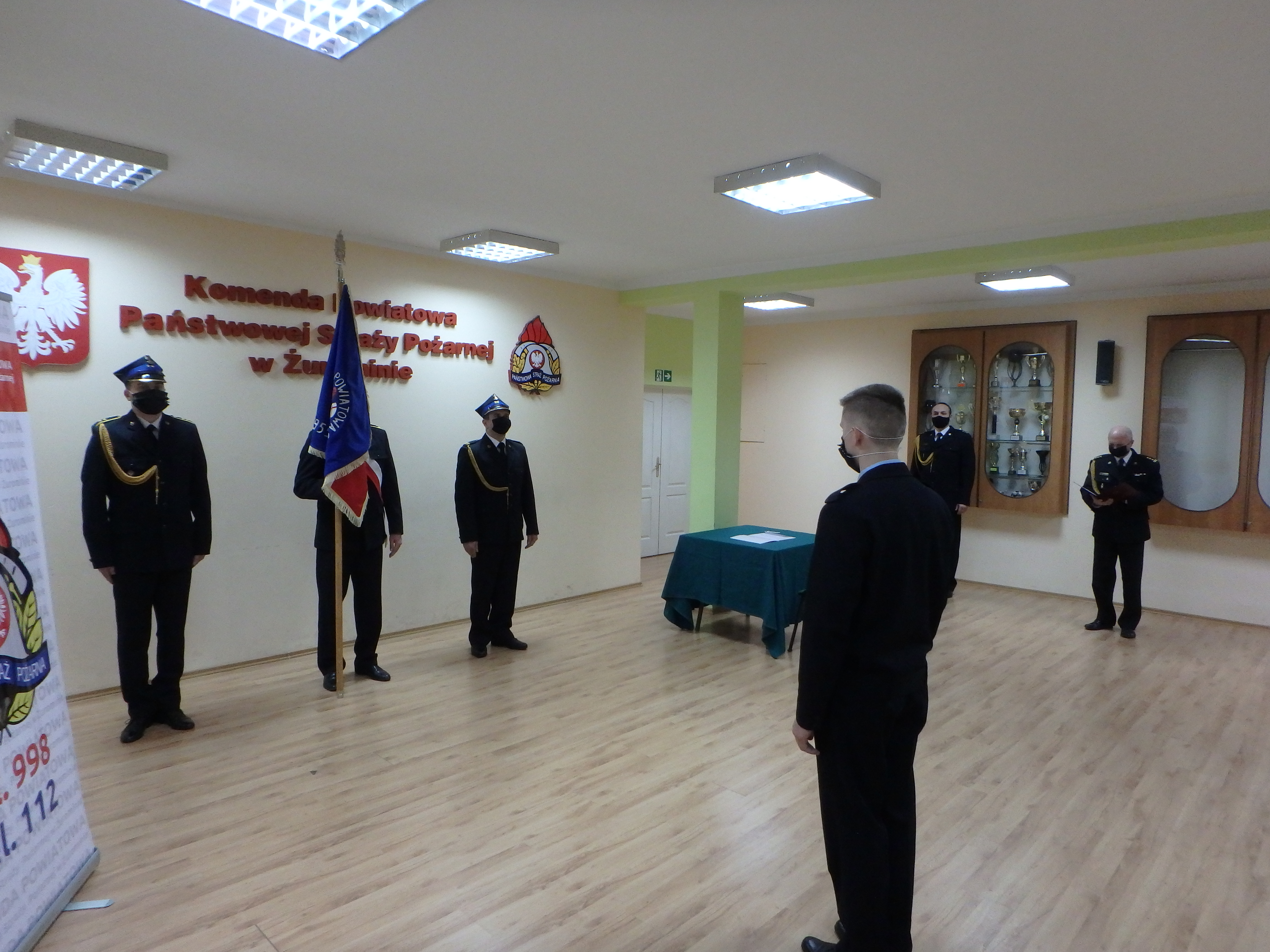 Ślubowanie strażaka w KP PSP w Żurominie