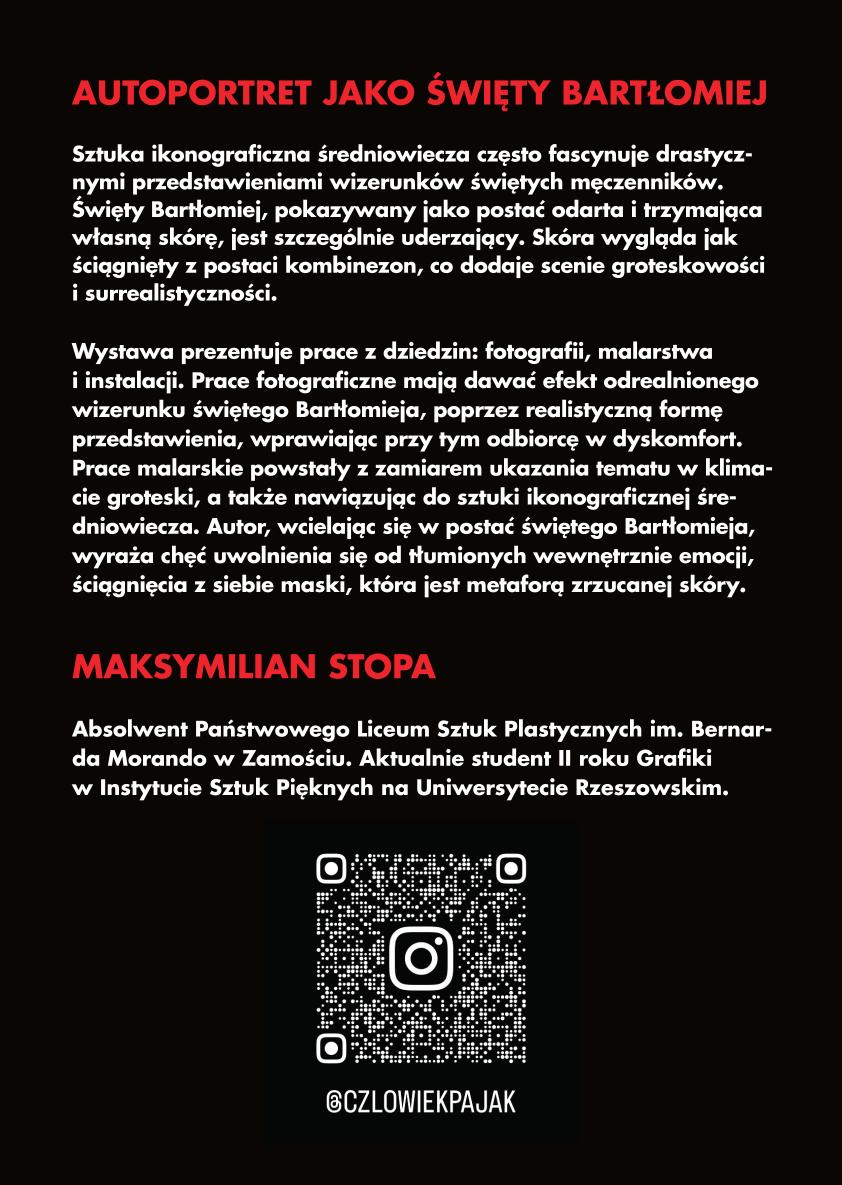 AUTOPORTRET JAKO ŚWIĘTY BARTŁOMIEJ