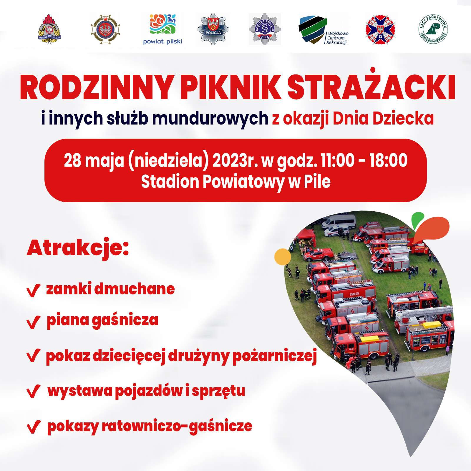 Zaproszenie na rodzinny piknik strażacki 2023