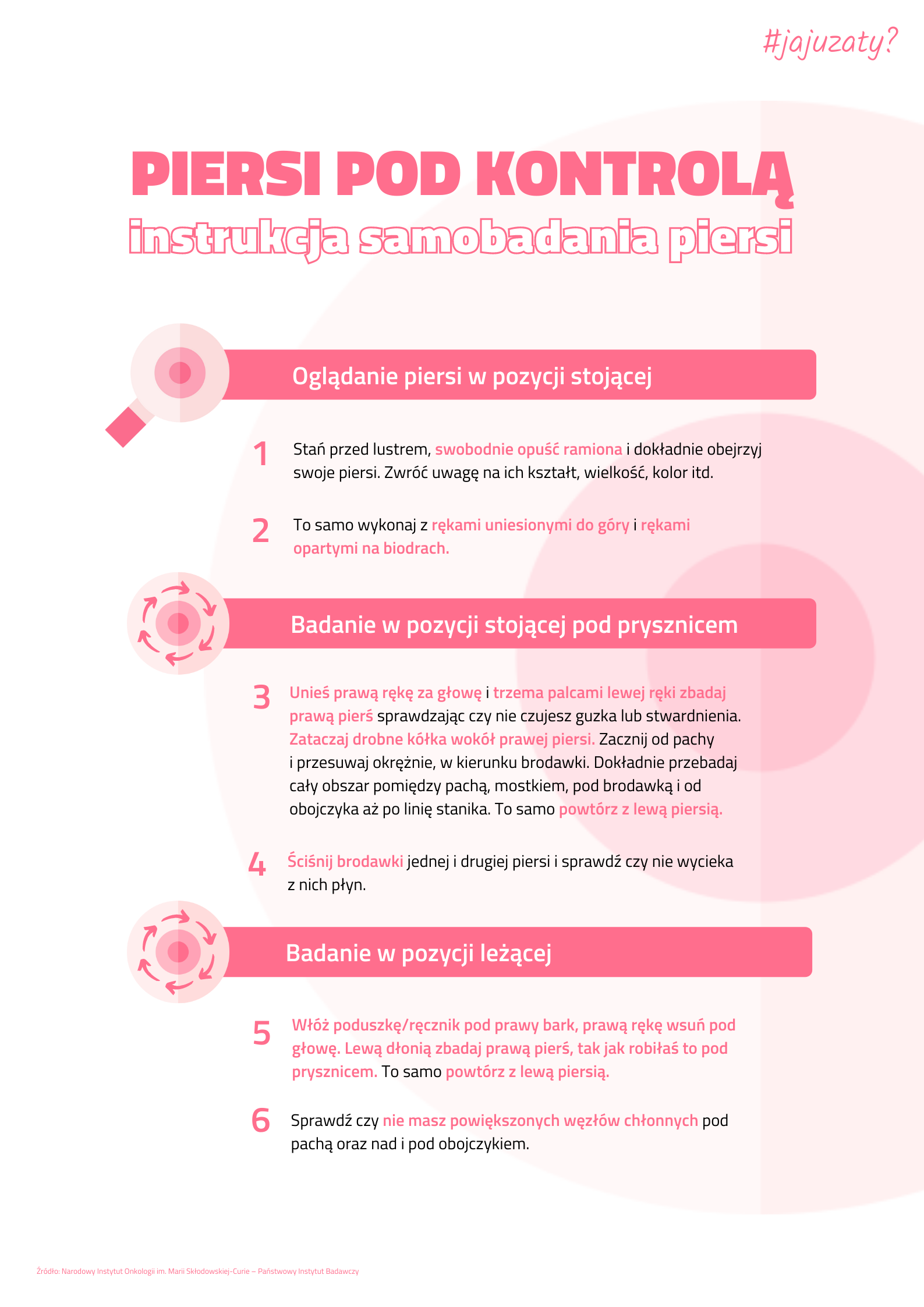 Instrukcja samobadania piersi