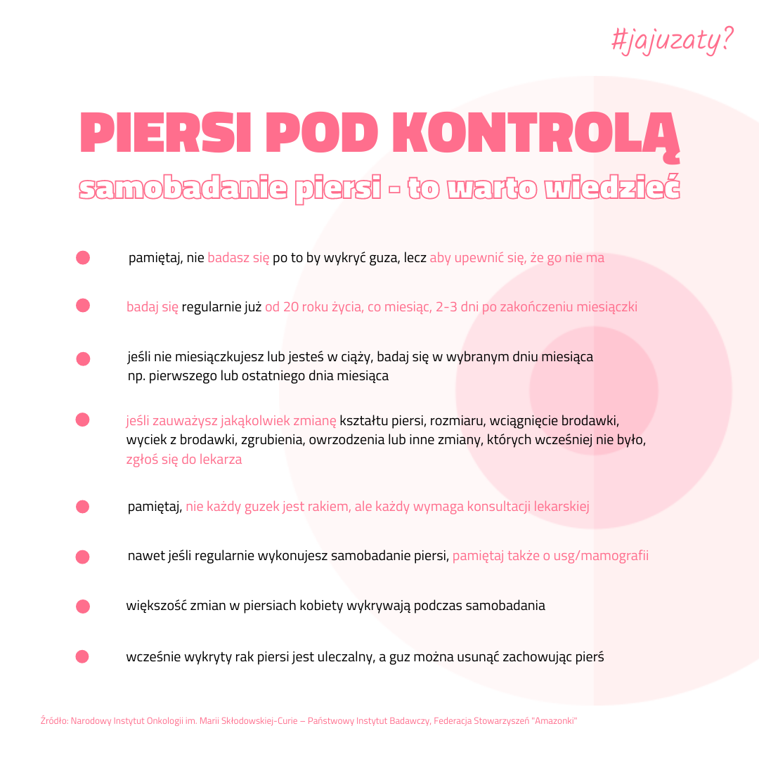 Samobadanie piersi - to warto wiedzieć