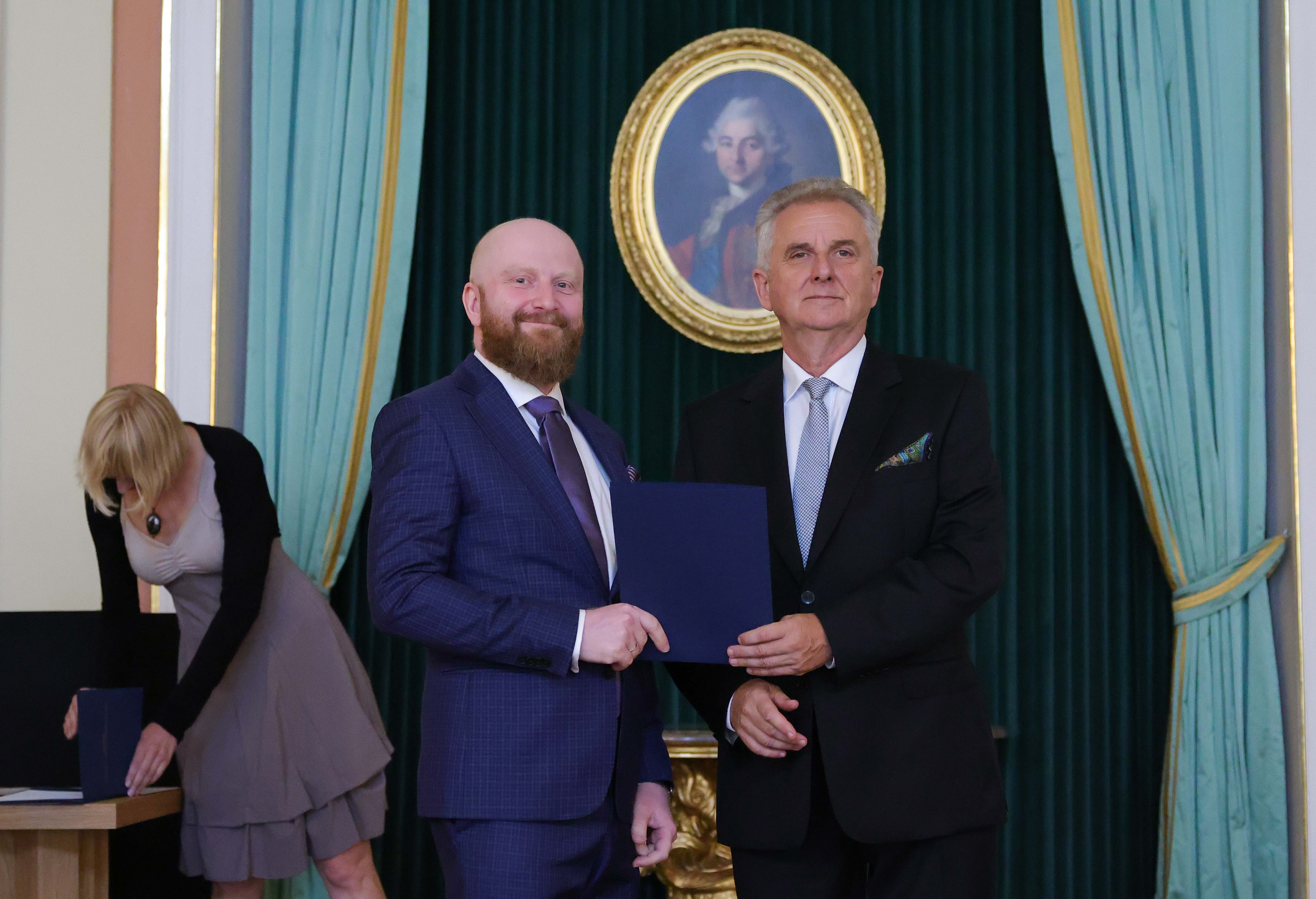 Pan dr Michał Niżyński oraz Podsekretarz Stanu MKiDN