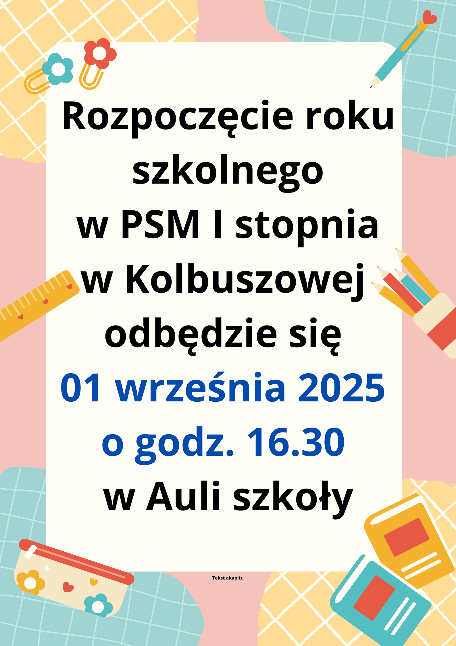 Rozpoczęcie roku szkolnego 2025/2026