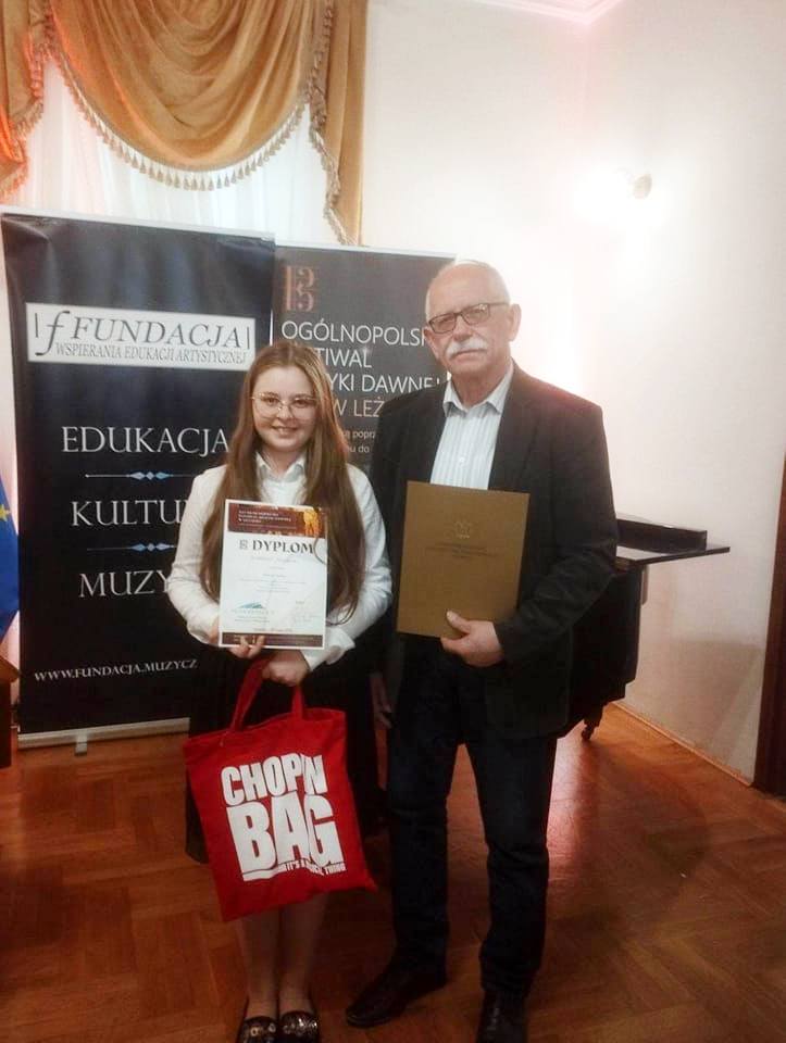 Milena Homa i p. Wiesław Wojtas na XVI Ogólnopolskim Festiwalu Muzyki Dawnej - Leżajsk 2023