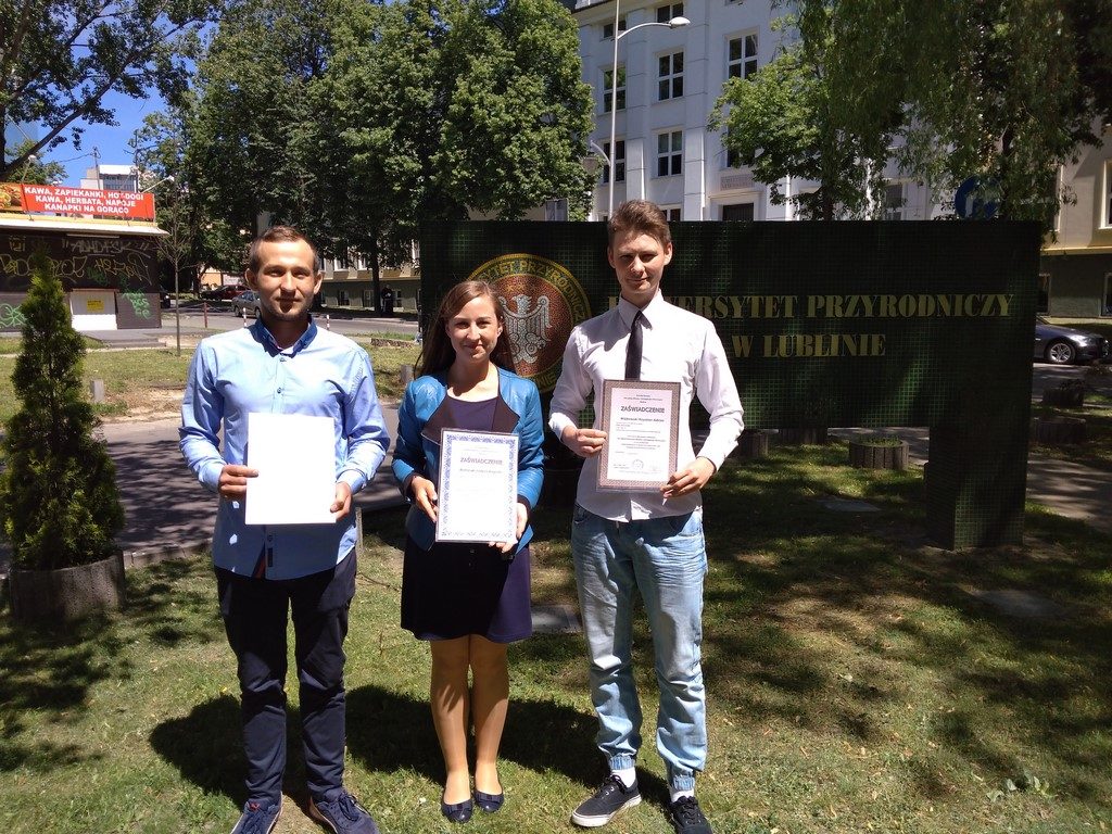 DWÓCH LAUREATÓW I JEDEN FINALISTA XLI ELIMINACJI CENTRALNYCH OLIMPIADY WIEDZY I UMIEJĘTNOŚCI ROLNICZYCH