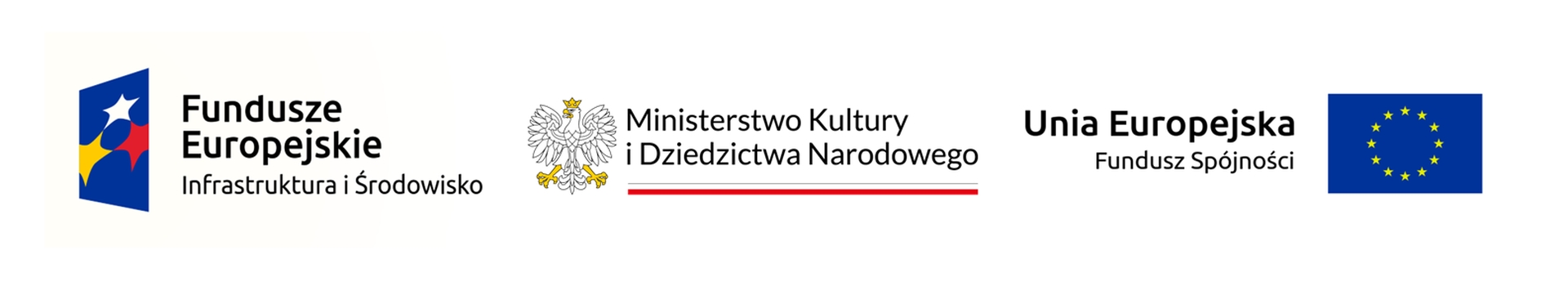 Baner przestawia logo Fundusze Europejskie Infrastruktura i Środowisko, MKiDN, Unia Europejska Fundusz Spójności