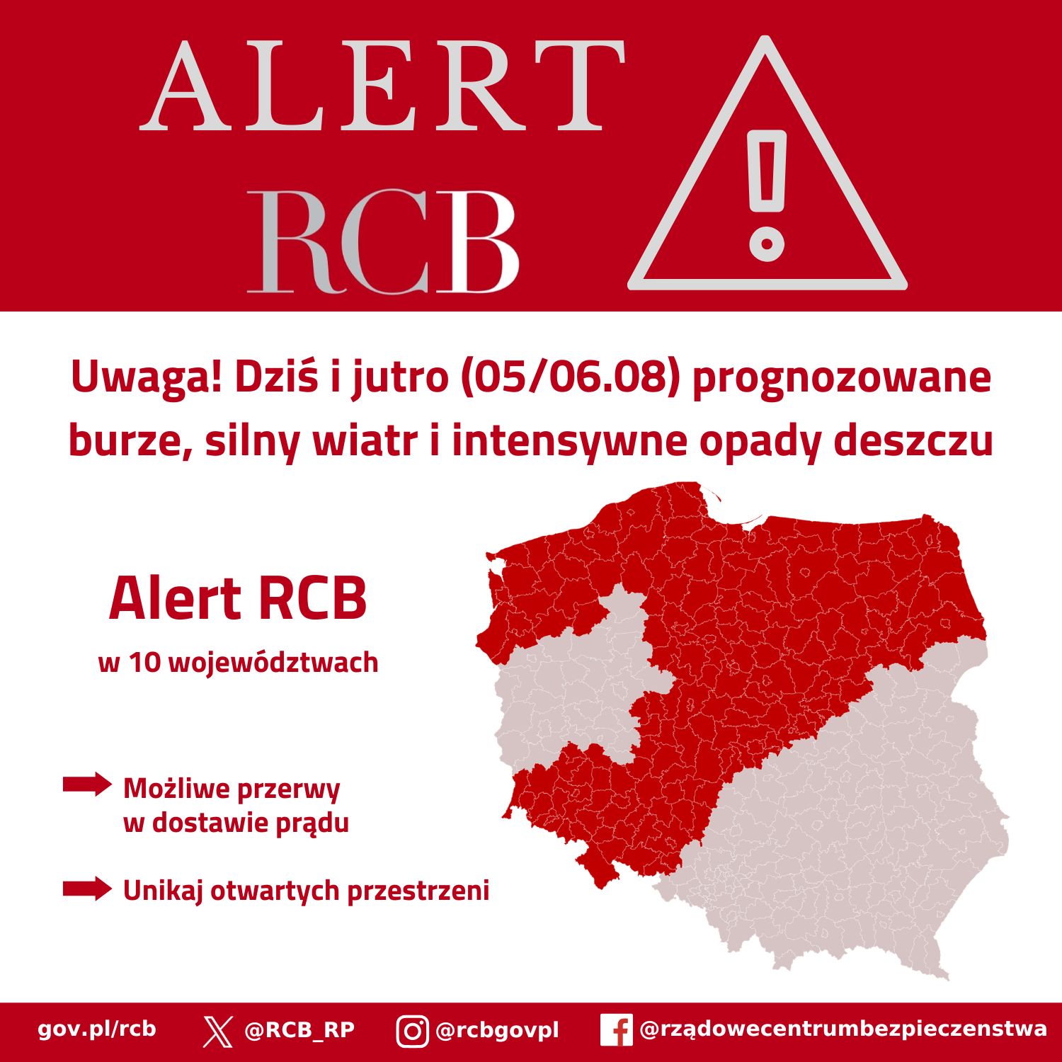 Alert RCB z 5 sierpnia
