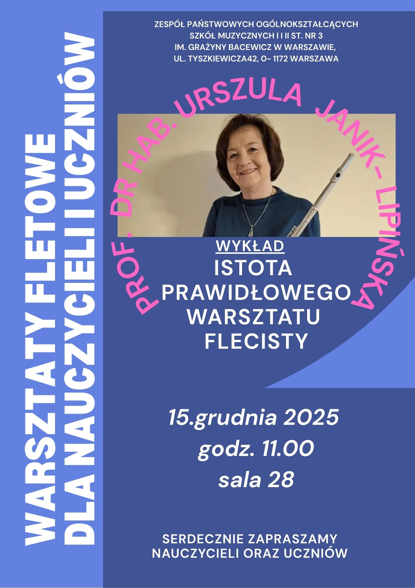 Warsztaty fletowe z prof. dr hab. Urszulą Janik-Lipińską