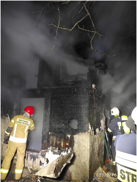 pożar ul. Nadrzeczna