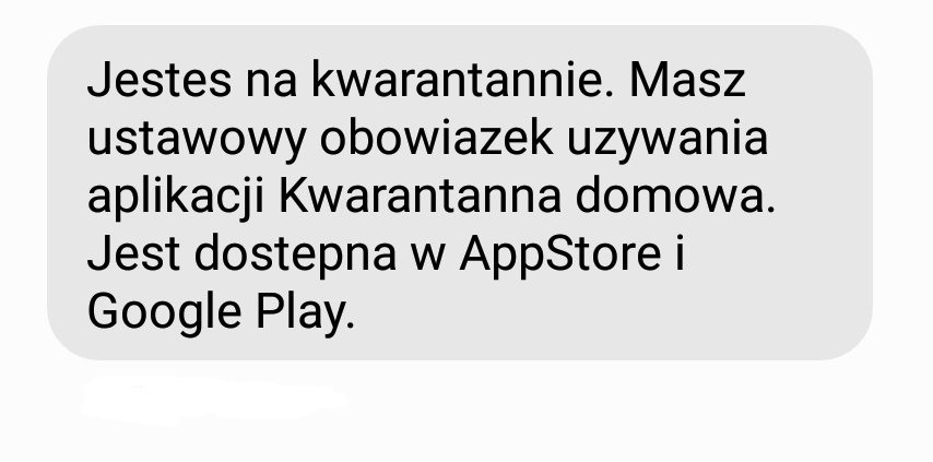 Prawidłowa treść SMSa