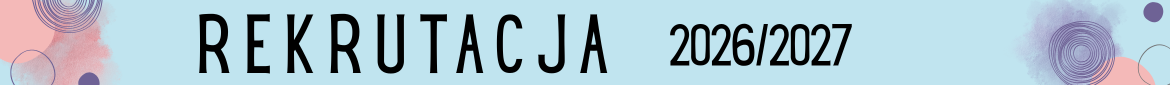 Kolorowe tło i napis rekrutacja 2026/2027