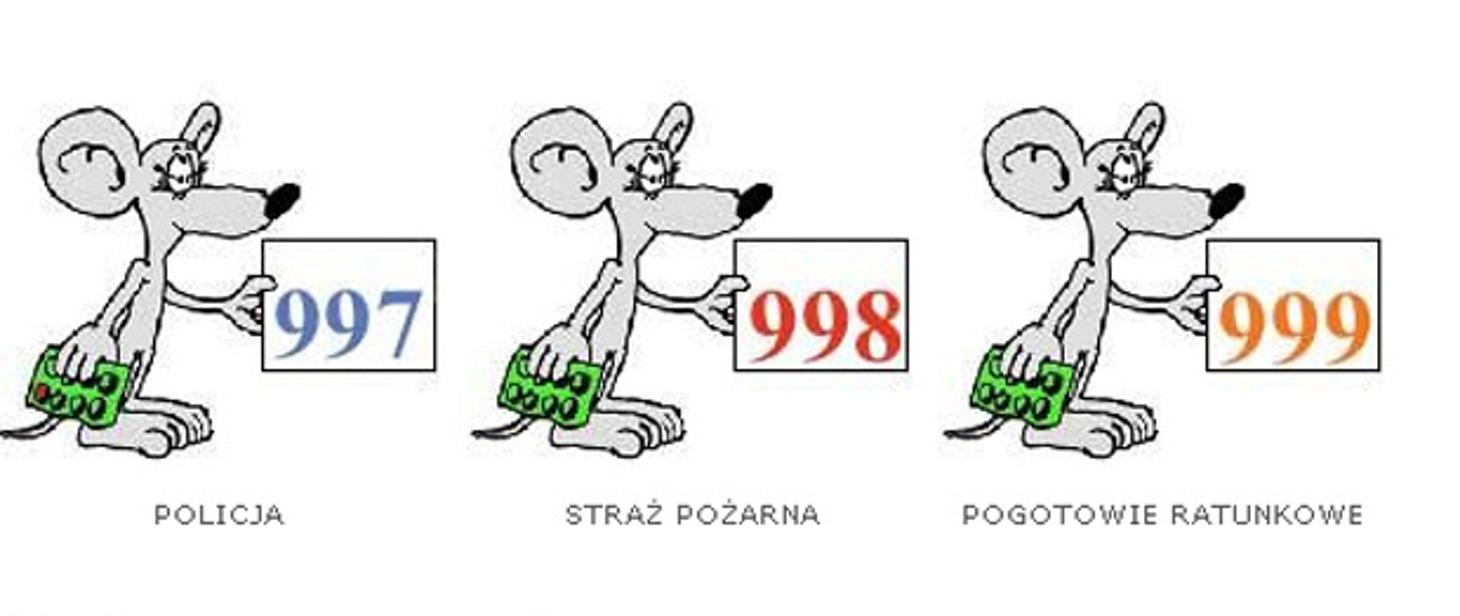 Numery alarmowe myszka
