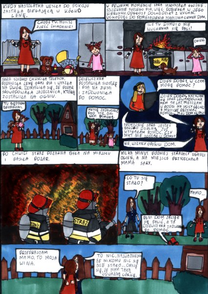 Konkurs na komiks dla uczniów klas 1-8 – 2 miejsce – Laura Sadowska, klasa VII A, SP w Małej Nieszawce, opiekun Izabela Chyb