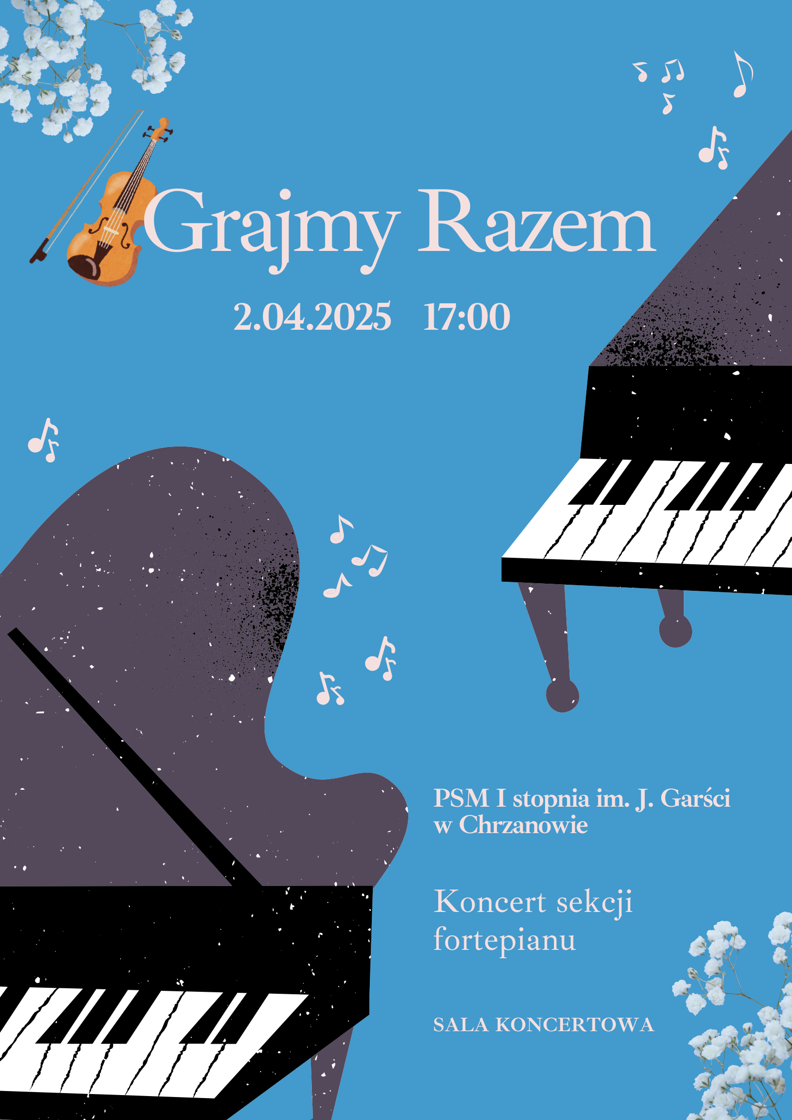 Afisz do koncertu Grajmy razem