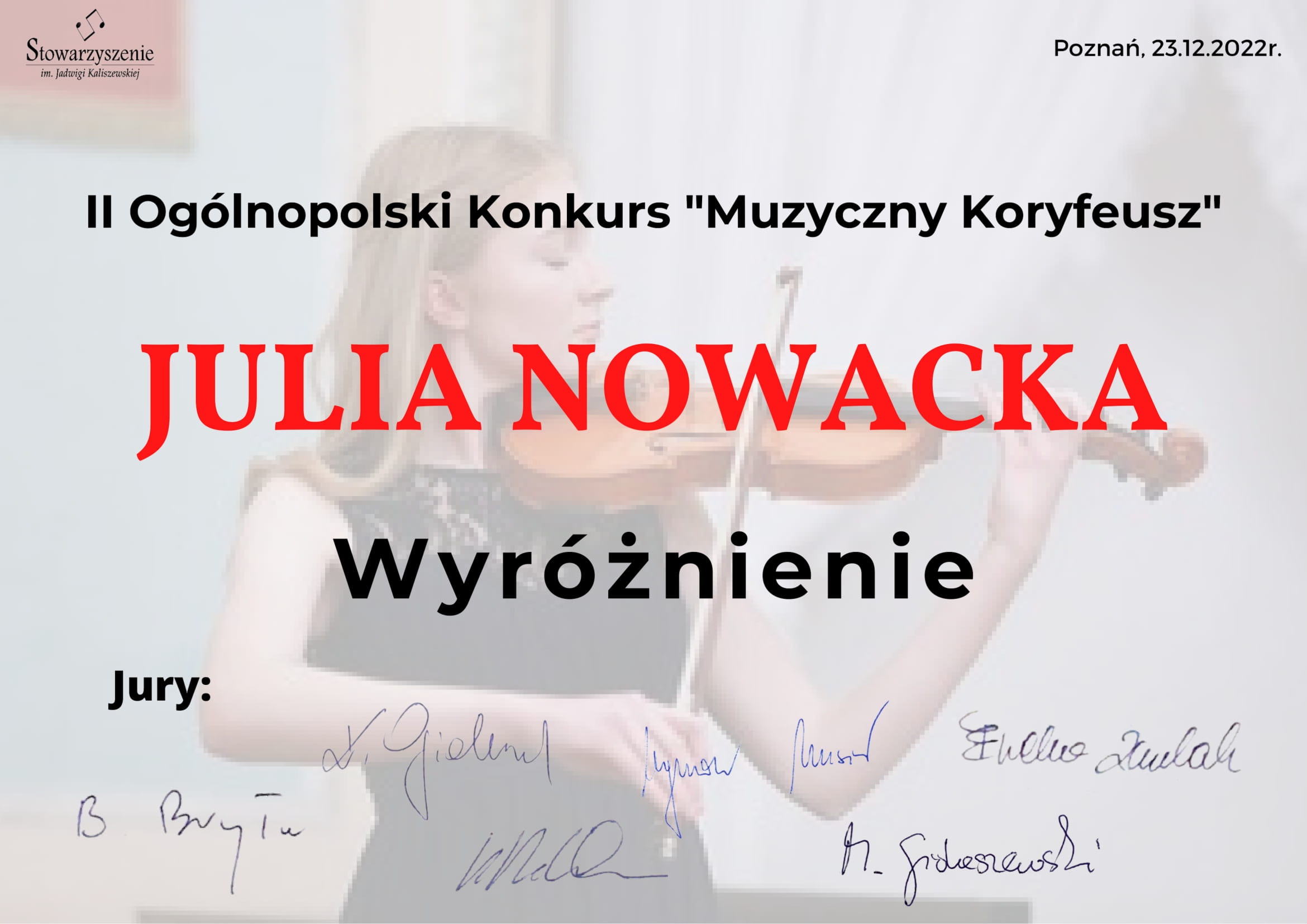 dyplom Julia Nowacka