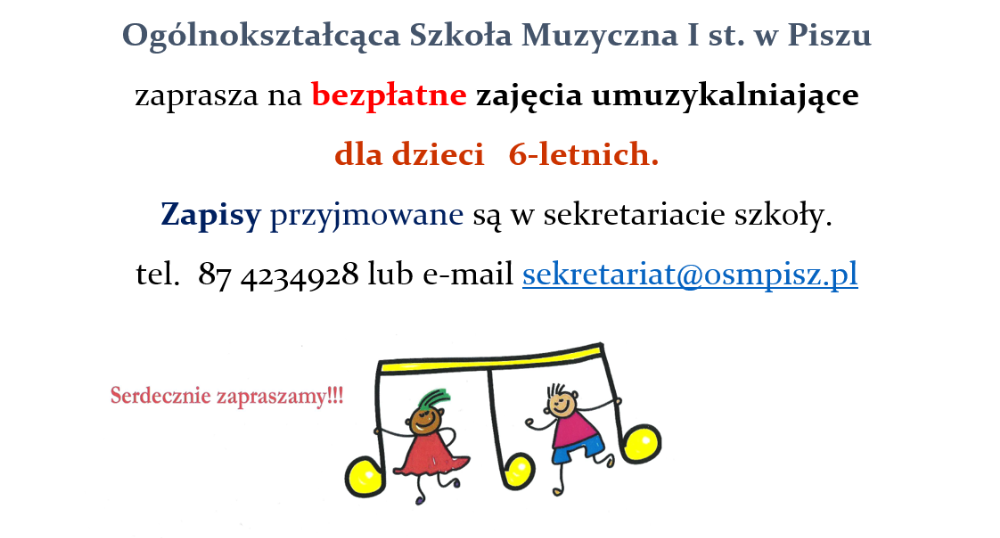 Bezpłatne zajęcia umuzykalniające