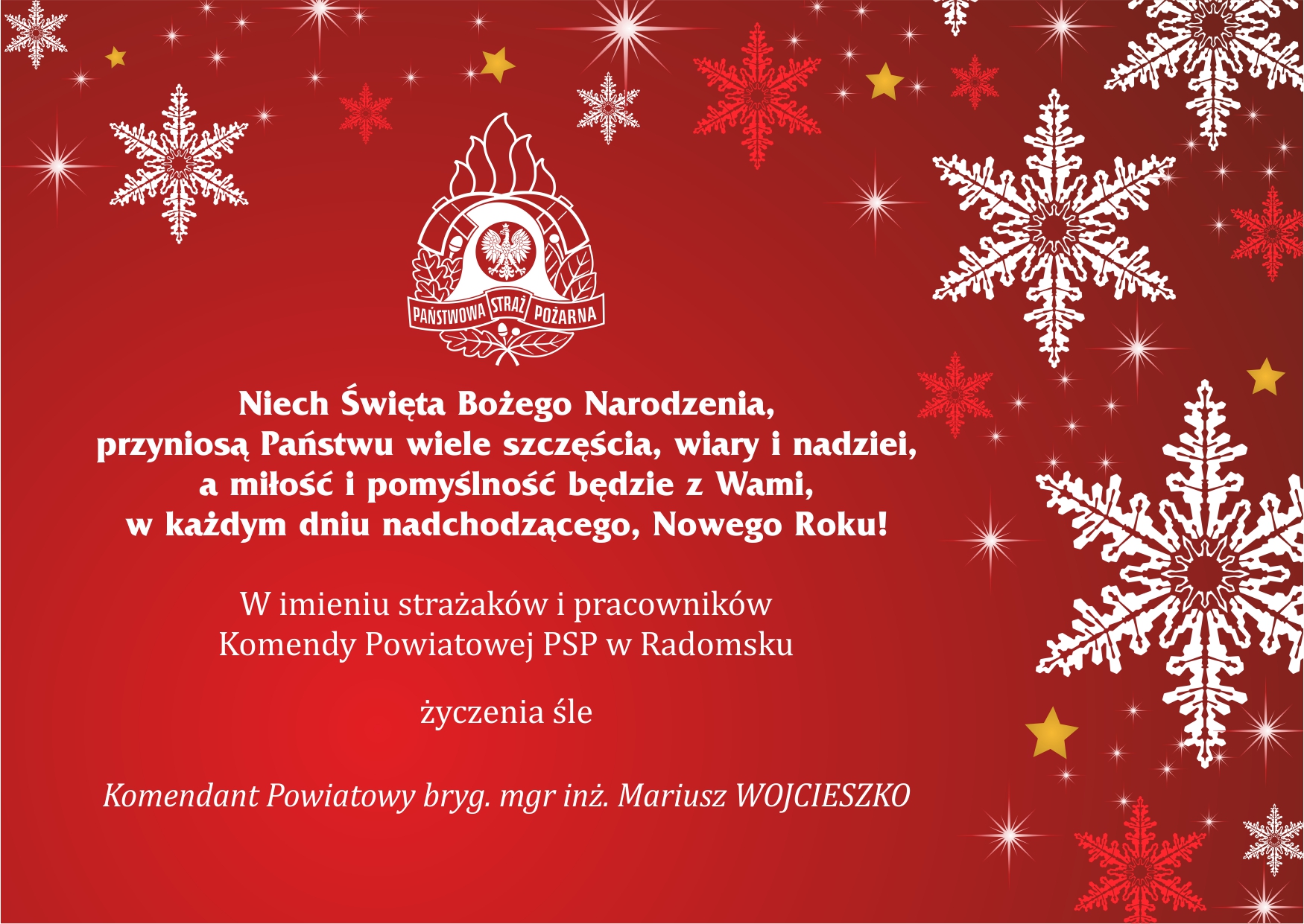 Życzenia świąteczno-noworoczne