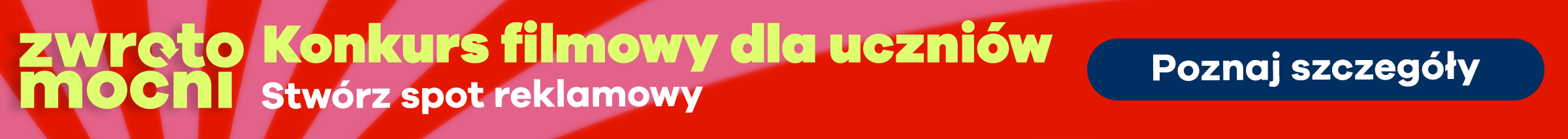 baner Konkurs filmowy dla uczniów. Stwórz spot reklamowy.